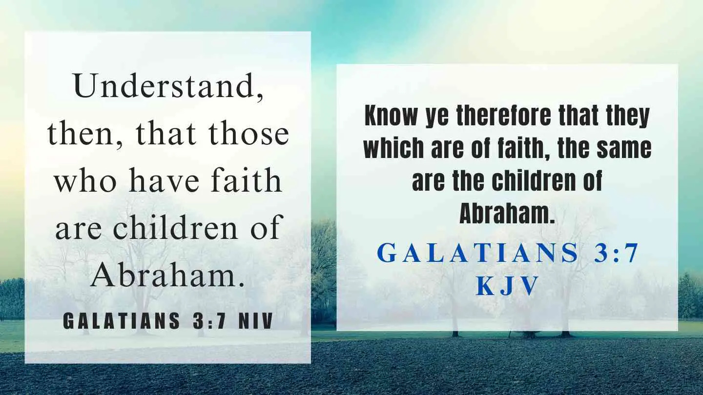 Galatians 3:7 KJV and NIV