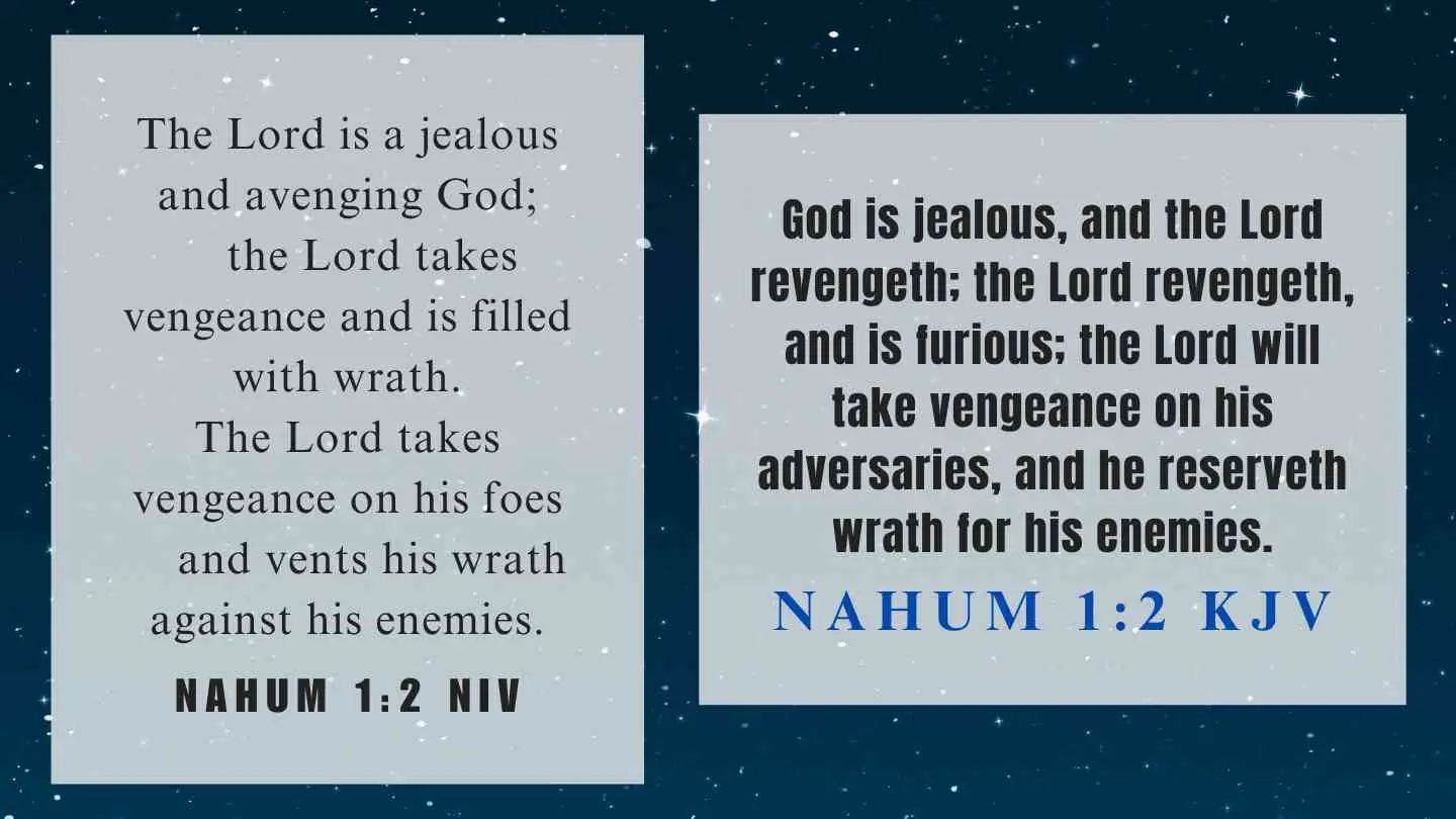 Nahum 1:2 KJV and NIV