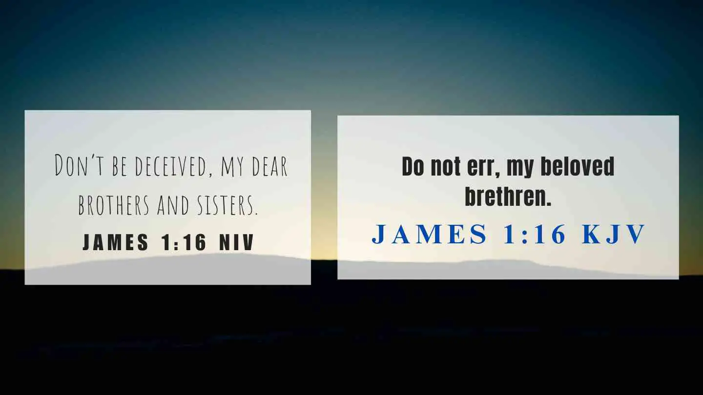 James 1:16 KJV and NIV