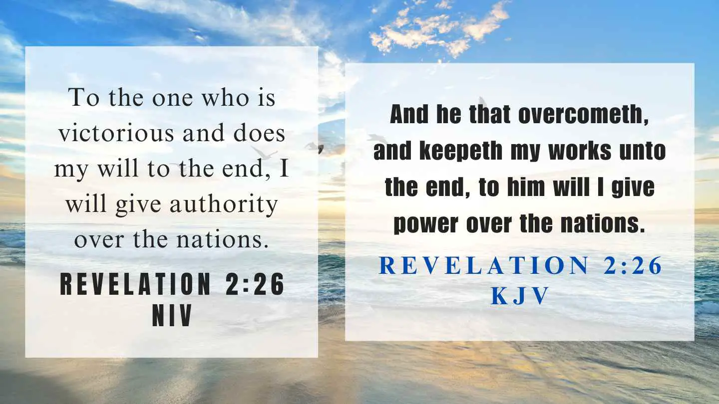 Revelation 2:26 KJV and NIV