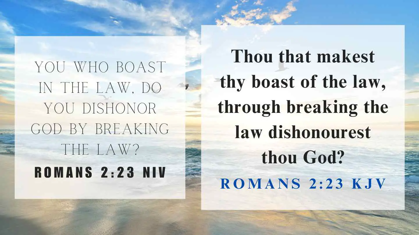 Romans 2:23 KJV and NIV