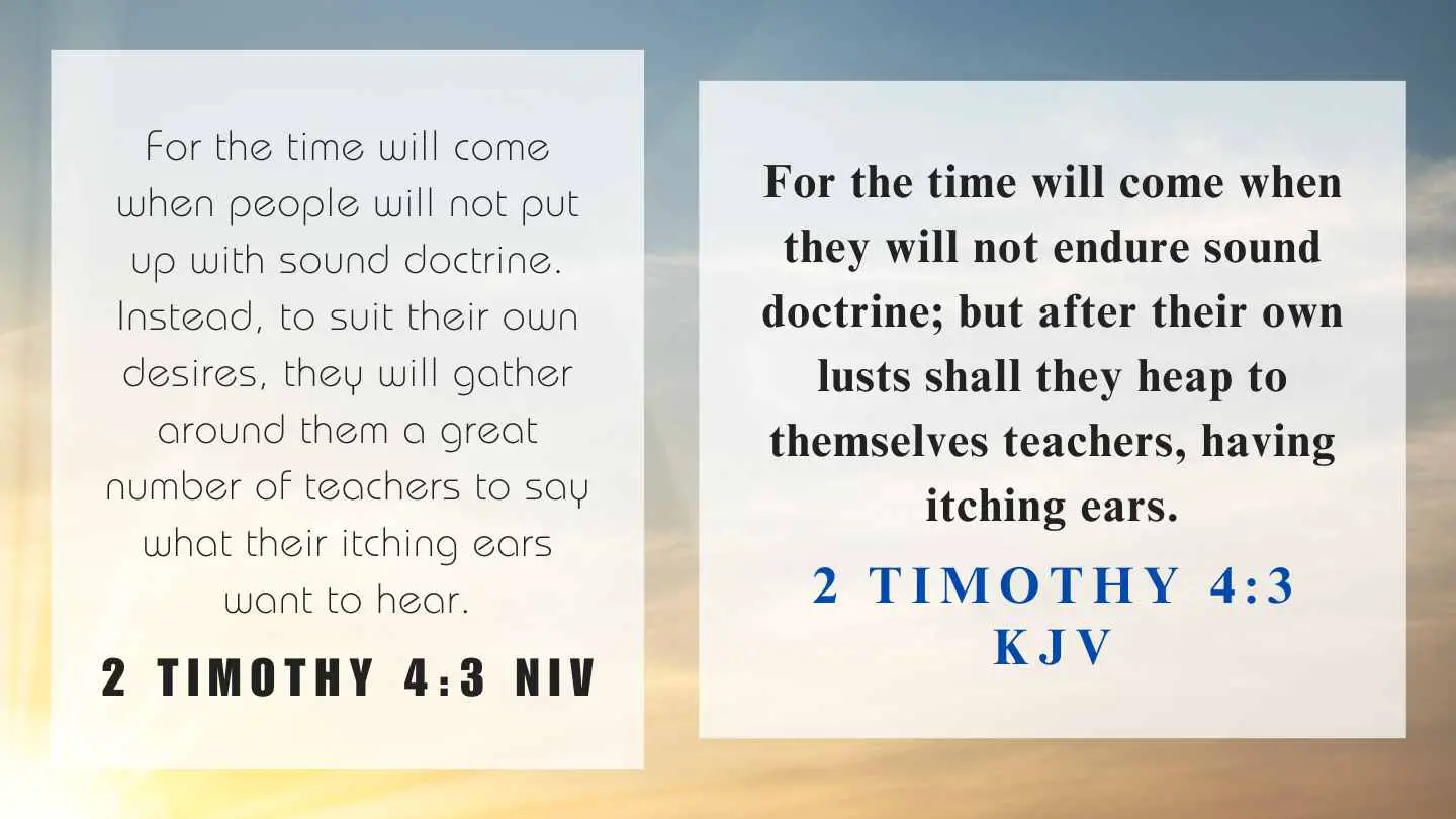 2 Timothy 4:3 KJV and NIV