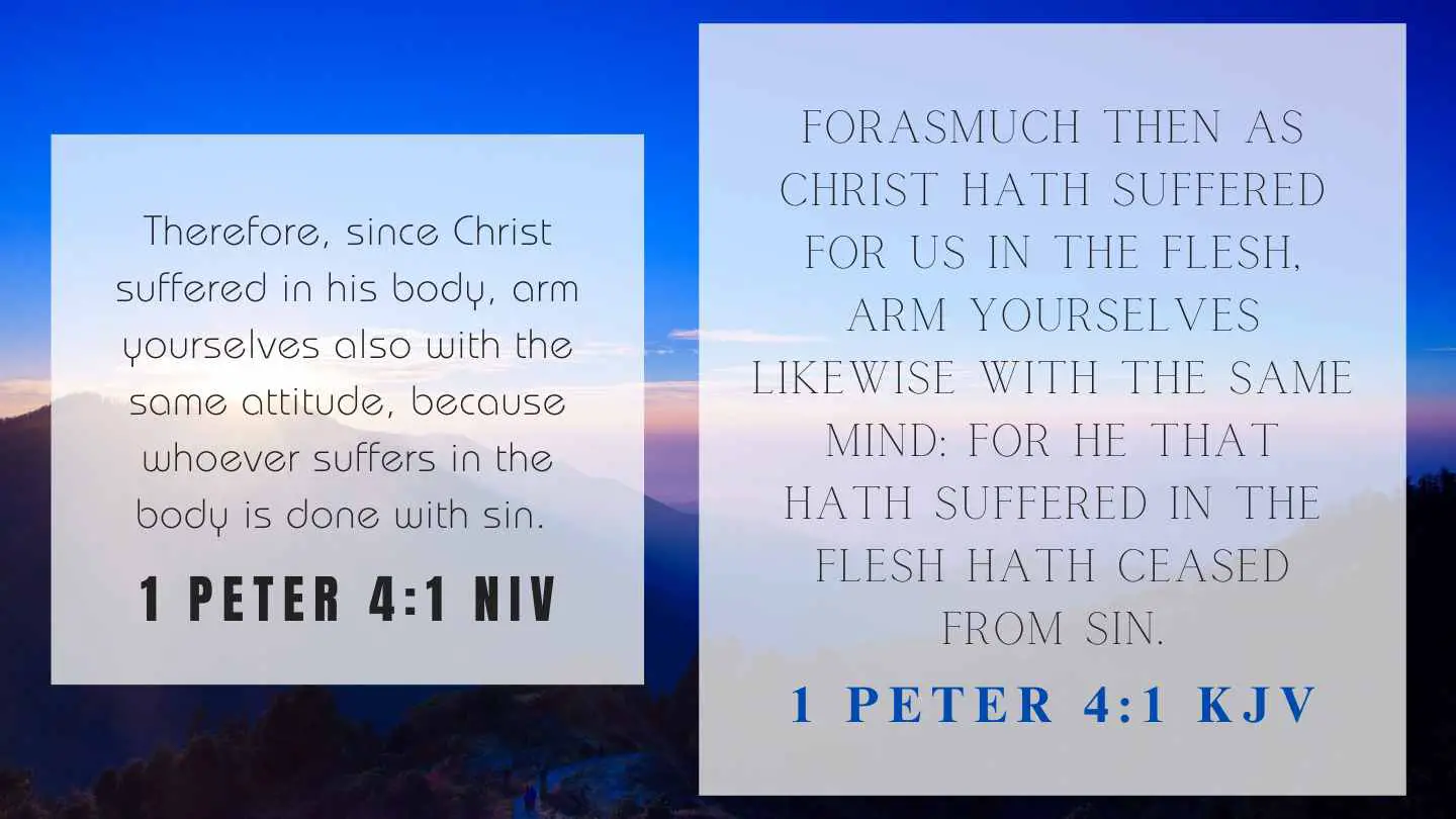 1 Peter 4:1 KJV and NIV