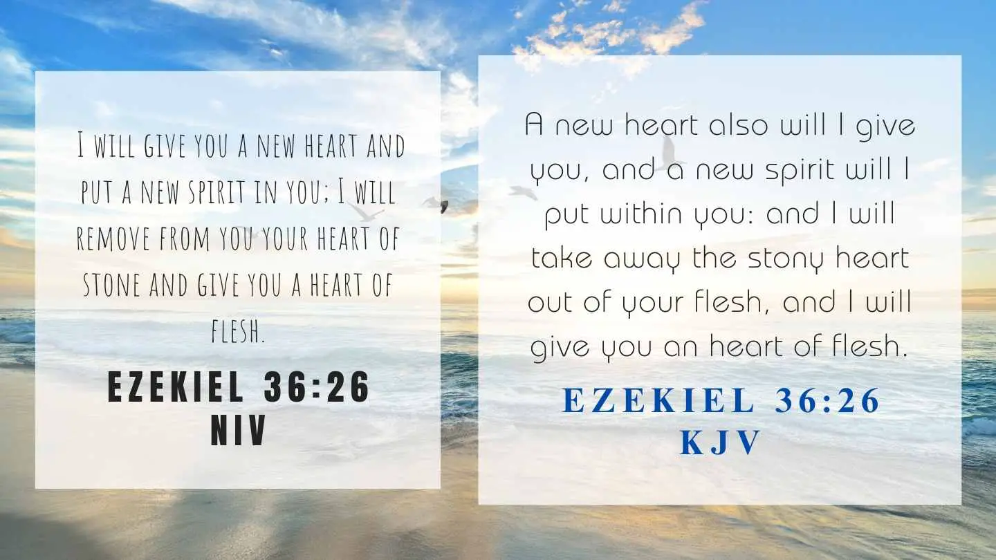 Ezekiel 36:26 KJV and NIV