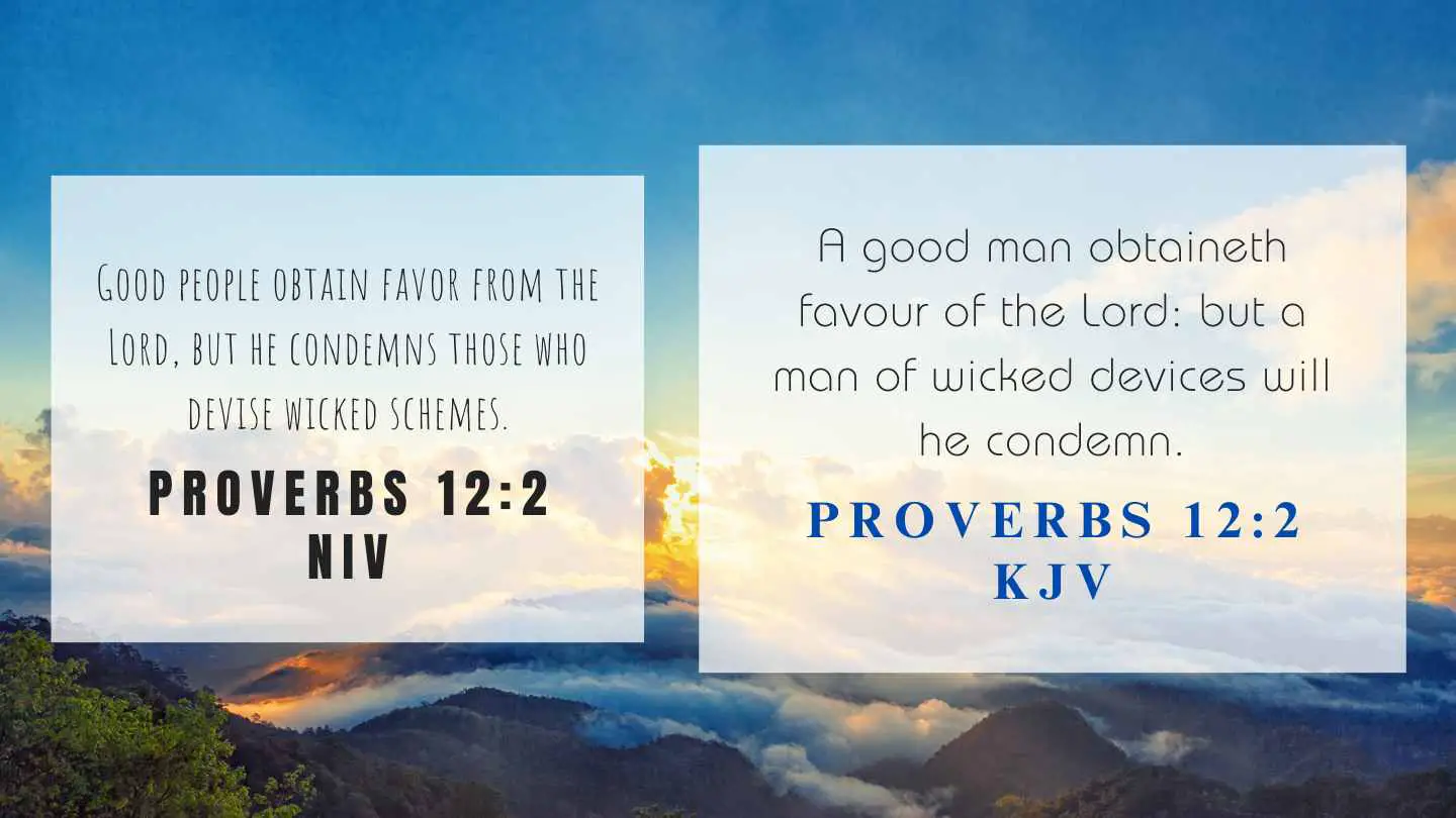 Proverbs 12:2 KJV and NIV