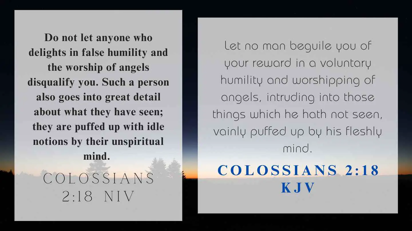 Colossians 2:18 KJV and NIV