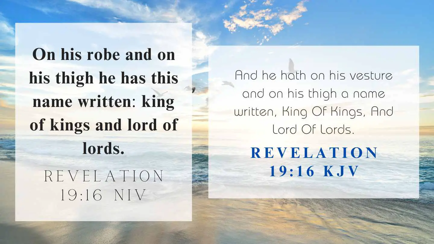Revelation 19:16 KJV and NIV