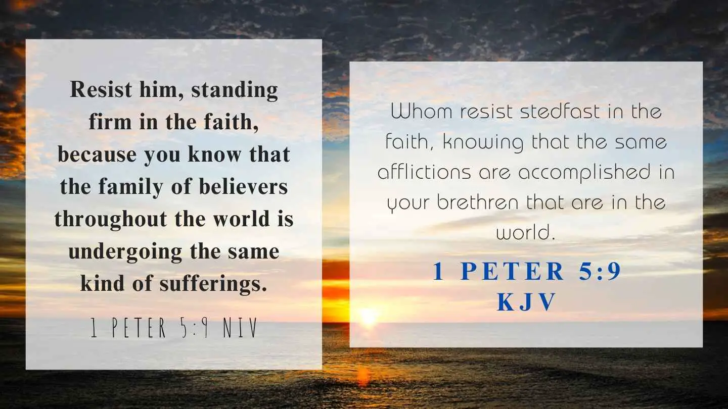 1 Peter 5:9 KJV and NIV
