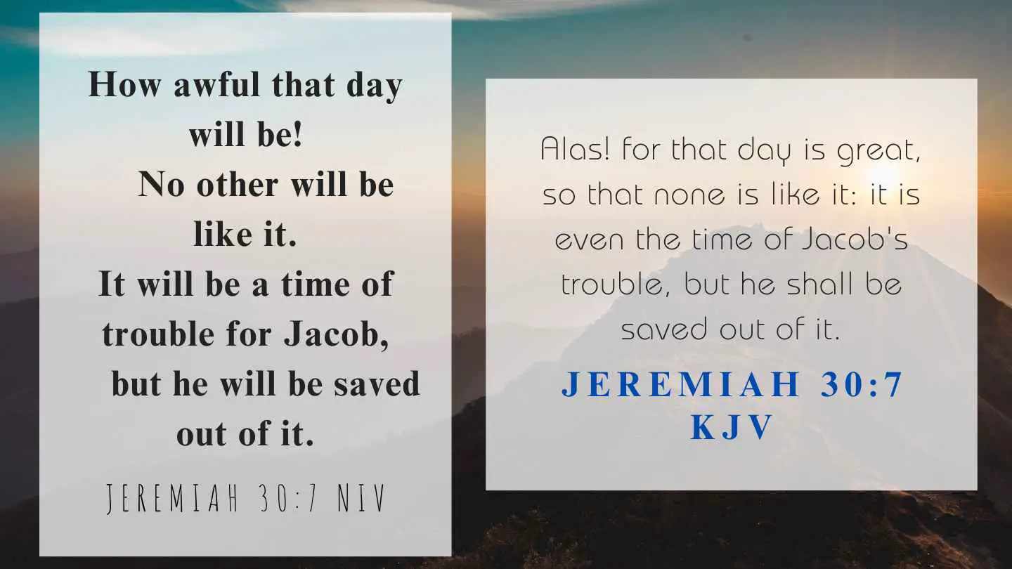 Jeremiah 30:7 KJV and NIV