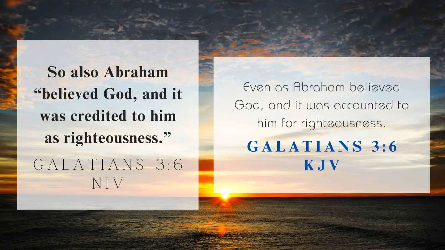 Galatians 3:6 KJV and NIV