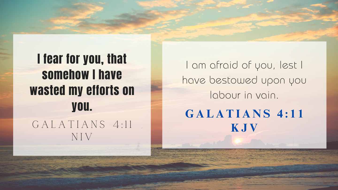 Galatians 4:11 KJV and NIV