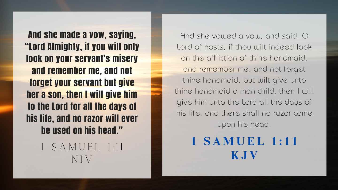1 Samuel 1:11 KJV and NIV
