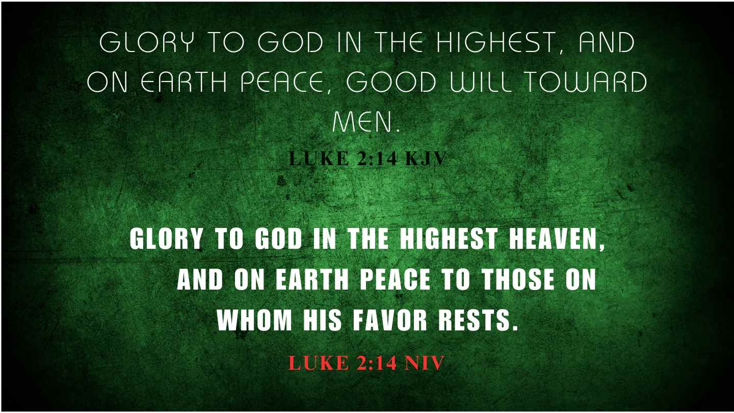 Verse today Luke 2:14 May 8 2024