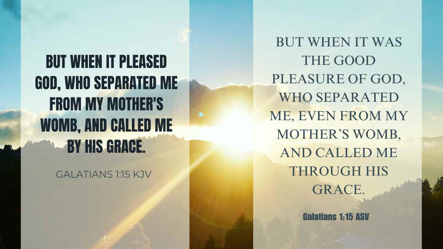 Verse today Galatians 1:15 May 18 2024