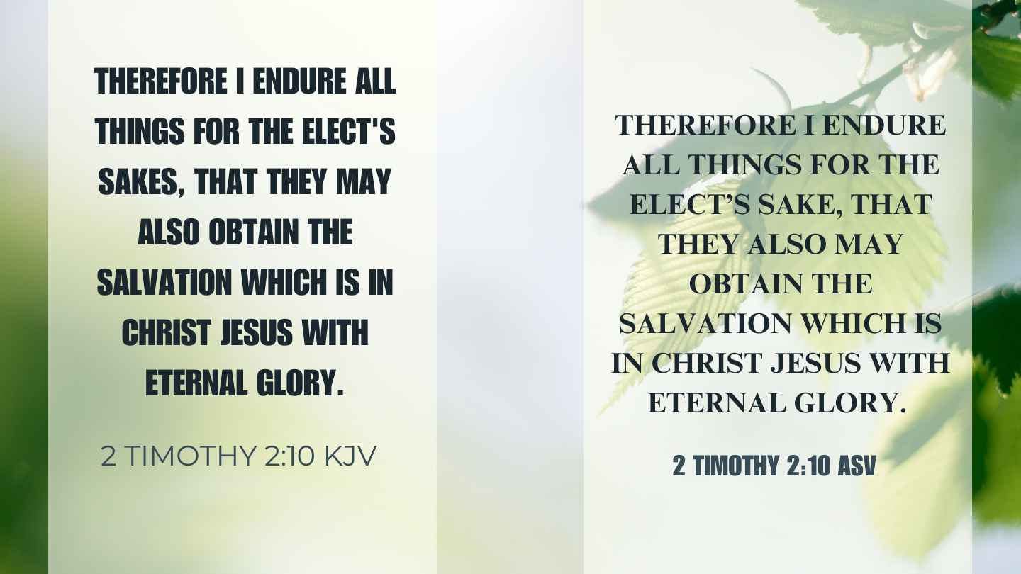 2 Timothy 2:10 KJV and ASV