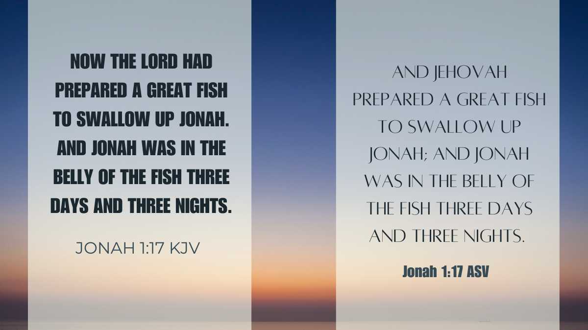 Jonah 1 17 June 14 2024 KJV and ASV