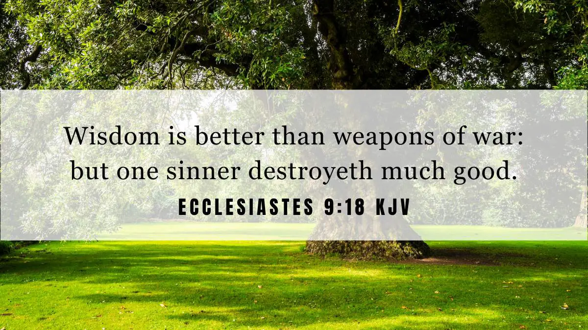 Powerful inspiration from Ecclesiastes 9:18 for September 19, 2024