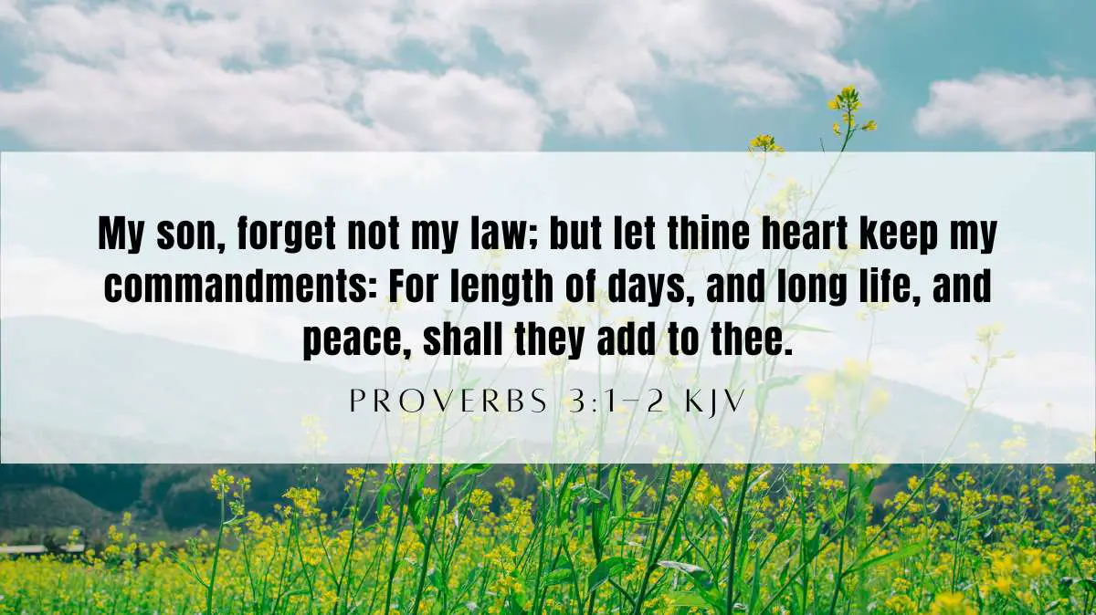 Powerful inspiration from Proverbs 3:1-2 for September 23, 2024