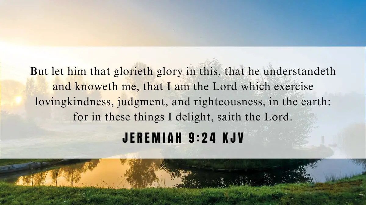 Powerful inspiration from Jeremiah 9:24 for September 25, 2024