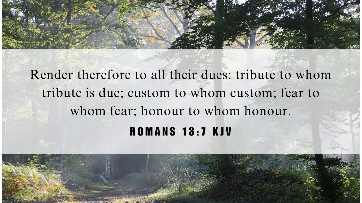 Powerful inspiration from Romans 13:7 for October 14, 2024