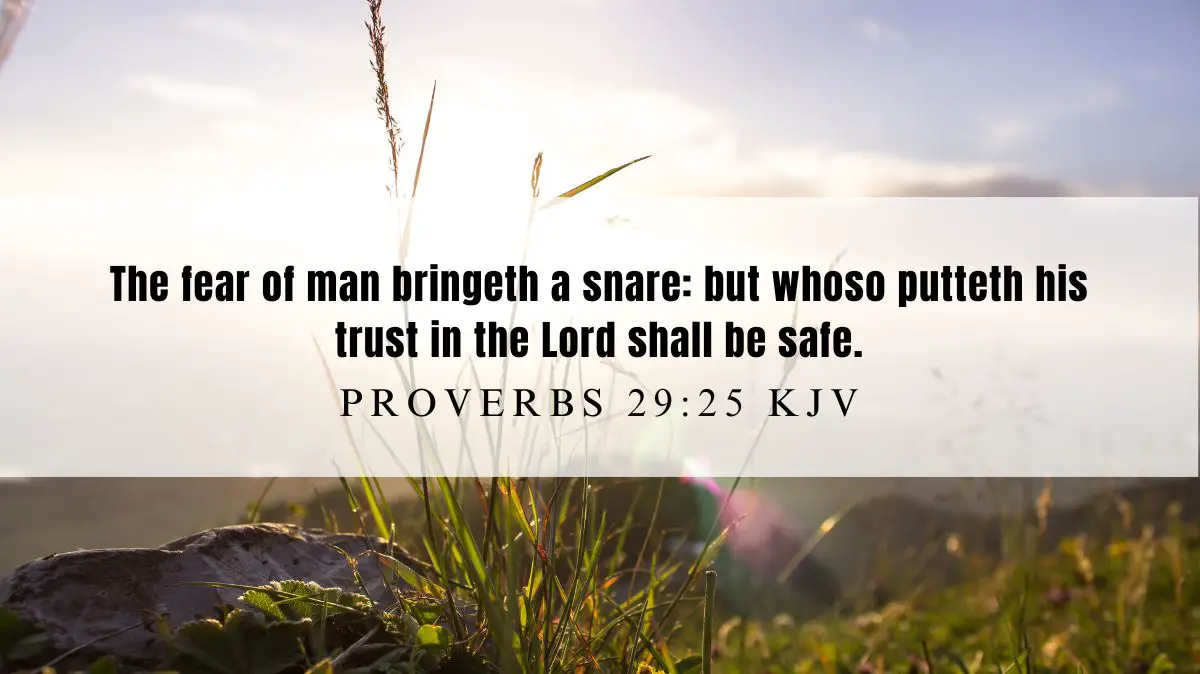 Powerful inspiration from Proverbs 29:25 for October 16, 2024