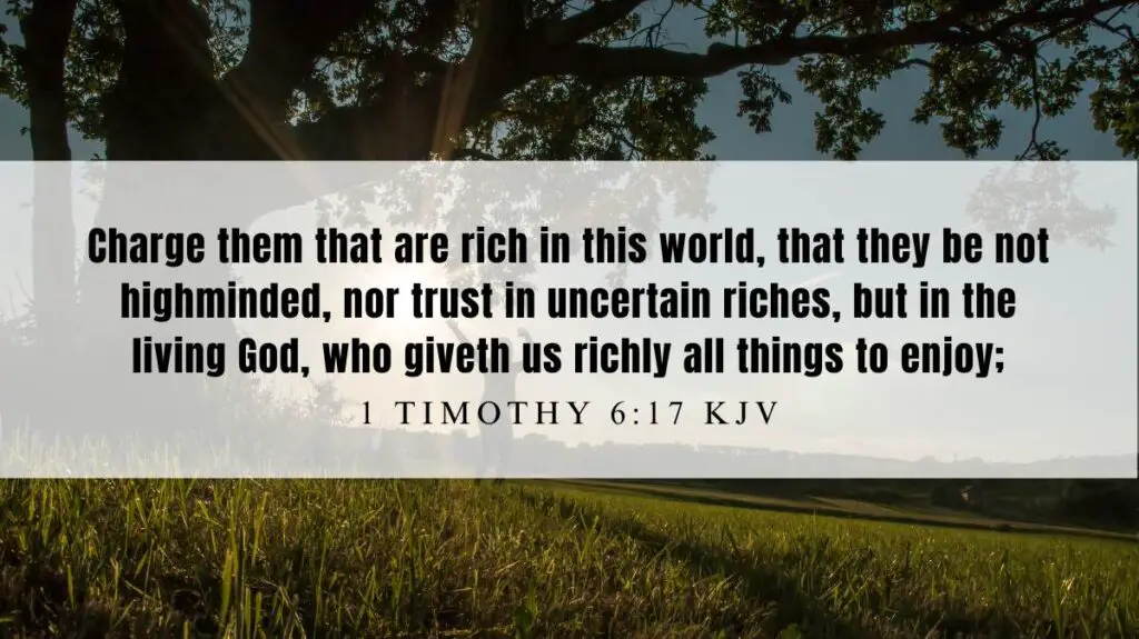 Powerful inspiration from 1 Timothy 6:17 for November 5, 2024