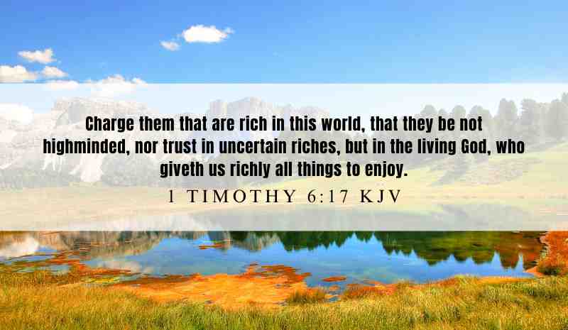 Powerful inspiration from 1 Timothy 6:17 for November 22, 2024