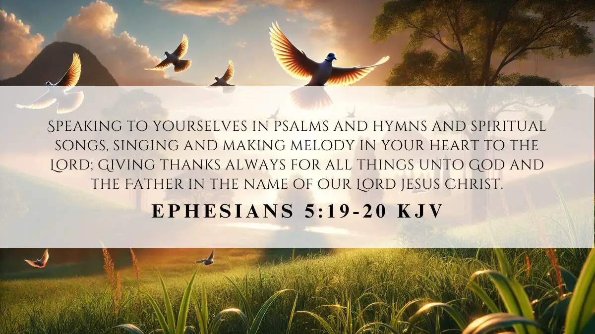 Powerful inspiration from Ephesians 5:19-20 for November 1, 2024