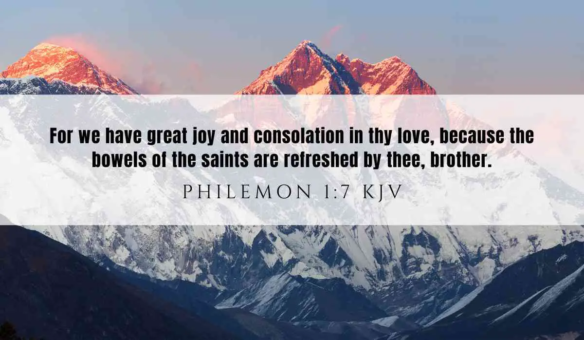 Powerful inspiration from Philemon 1:7 for December 31, 2024