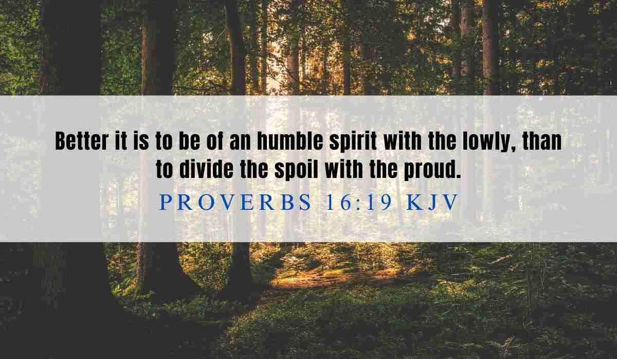 Powerful inspiration from Proverbs 16:19 March 8th 2025