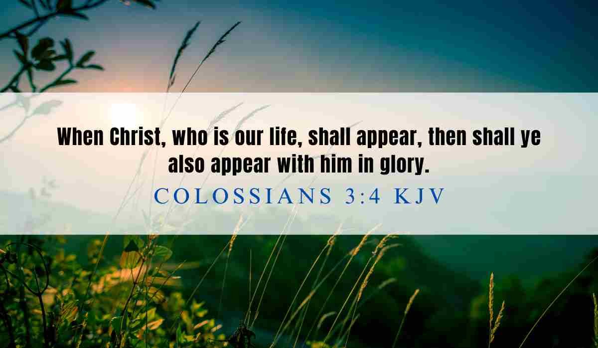 Powerful inspiration from Colossians 3:4 March 10th 2025