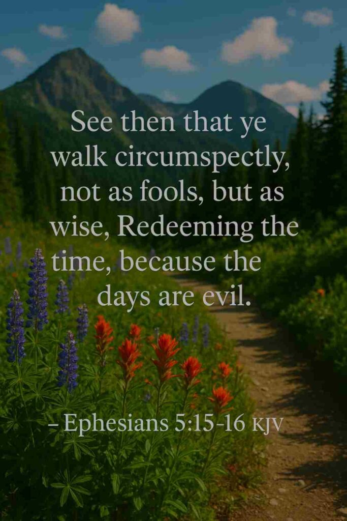 Reflection on Today's Verse from Ephesians 5:15-16 - November 7th 2025