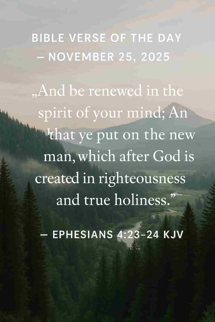 Reflection on Today's Verse from Ephesians 4:23-24 - November 52025