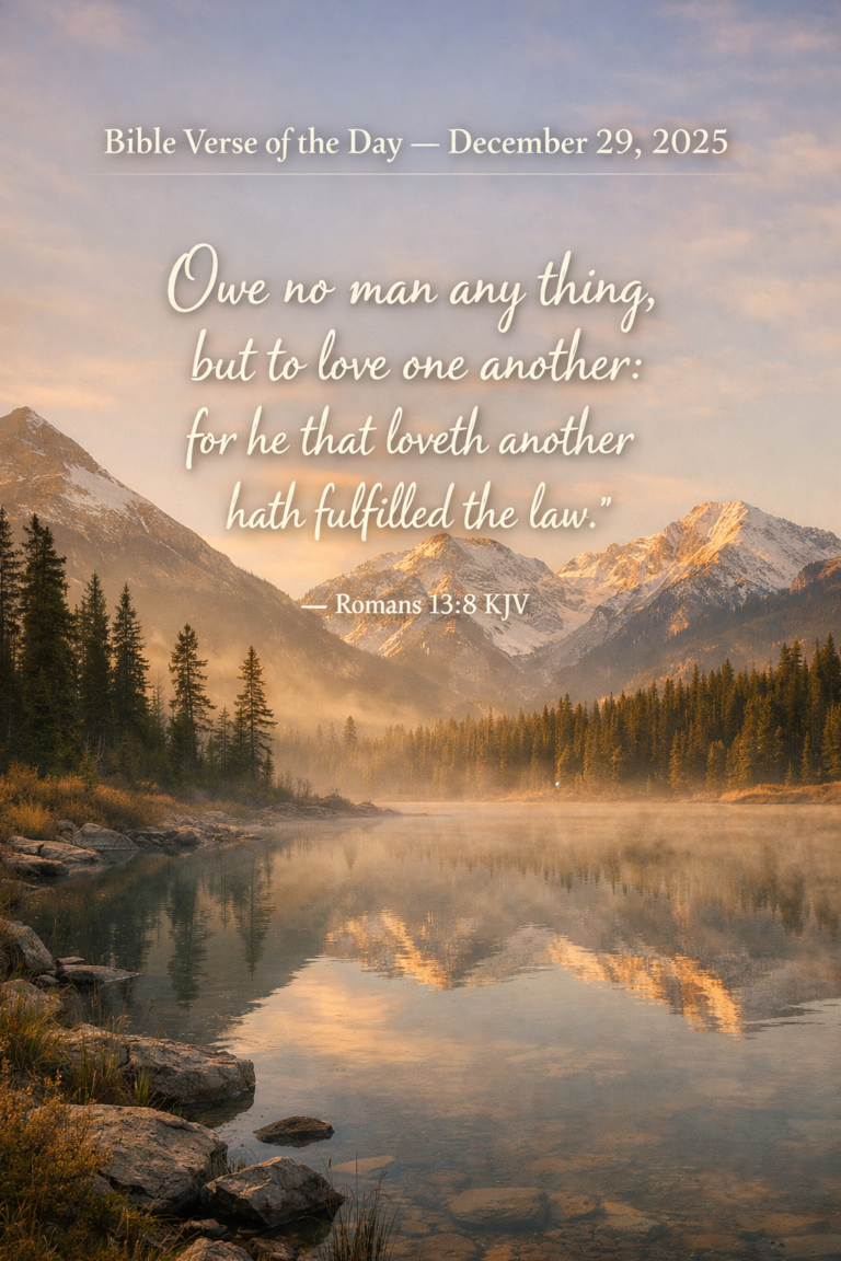 Reflection on Today's Verse from Romans 13:8 - December 29th 2025