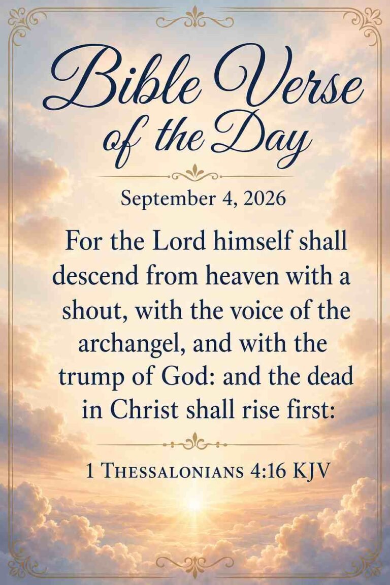 Reflection on Today's Verse from 1 Thessalonians 4:16 for September 4, 2026
