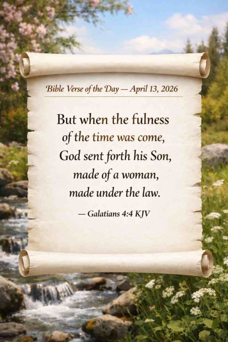 Reflection on Today's Verse from Galatians 4:4 - April 13th 2026