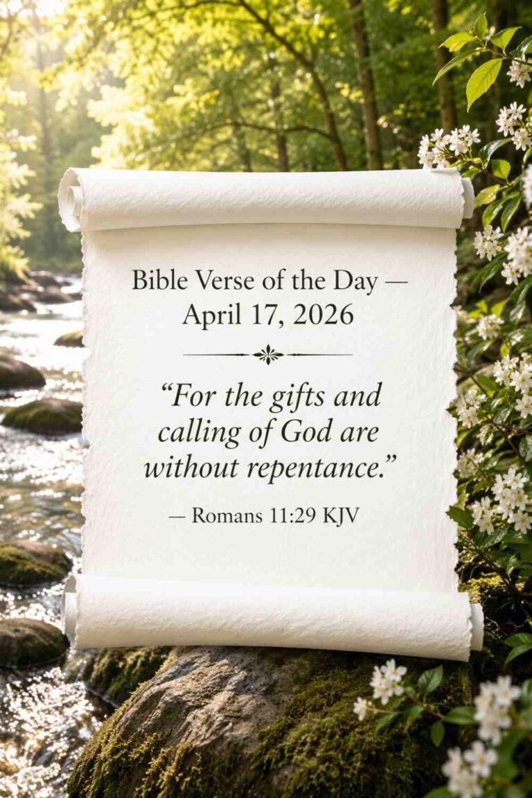 Reflection on Today's Verse from Romans 11:29 - April 17th 2026
