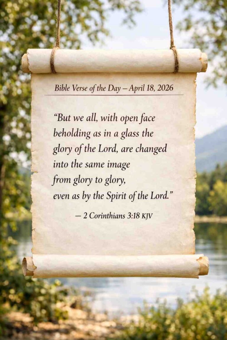 Reflection on Today's Verse from 2 Corinthians 3:18 - April 18th 2026