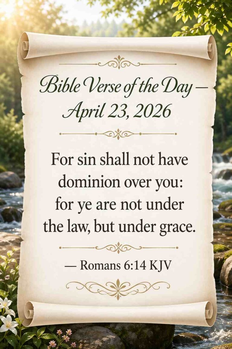 Reflection on Today's Verse from Romans 6:14 - April 23rd 2026
