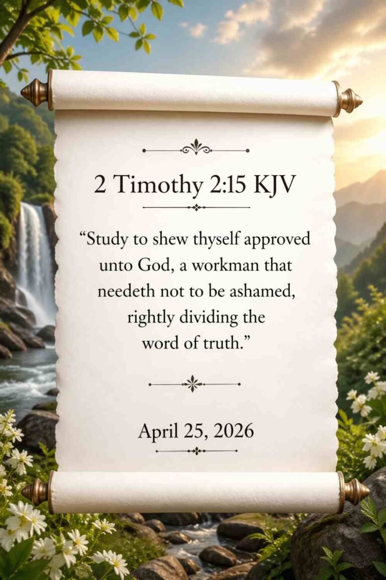 Reflection on Today's Verse from 2 Timothy 2:15 - April 25th 2026