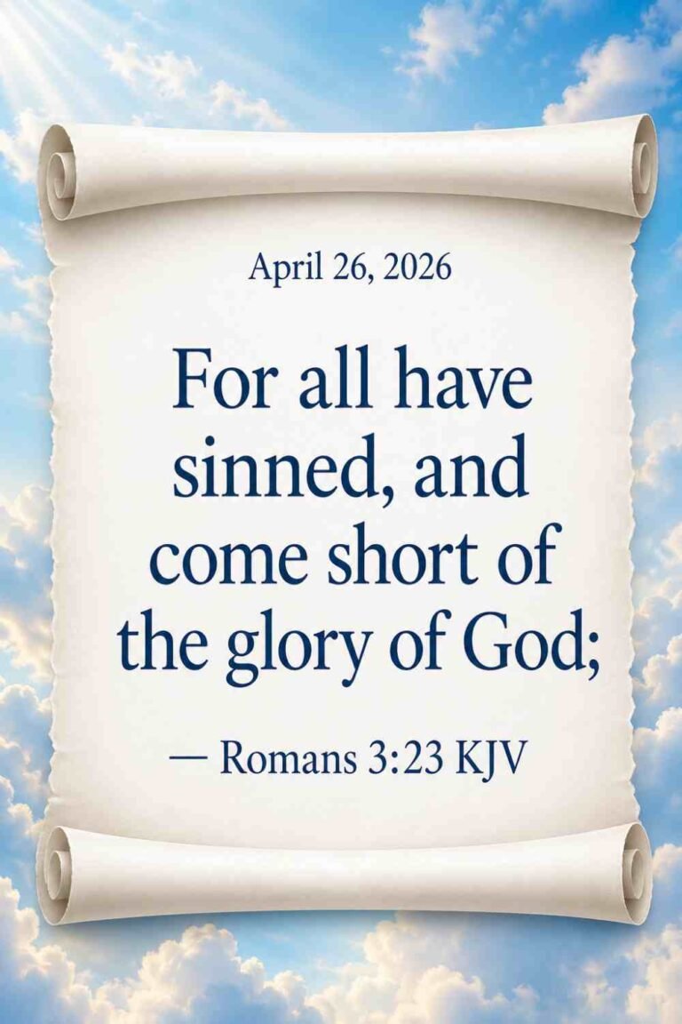 Reflection on Today's Verse from Romans 3:23 - April 26th 2026