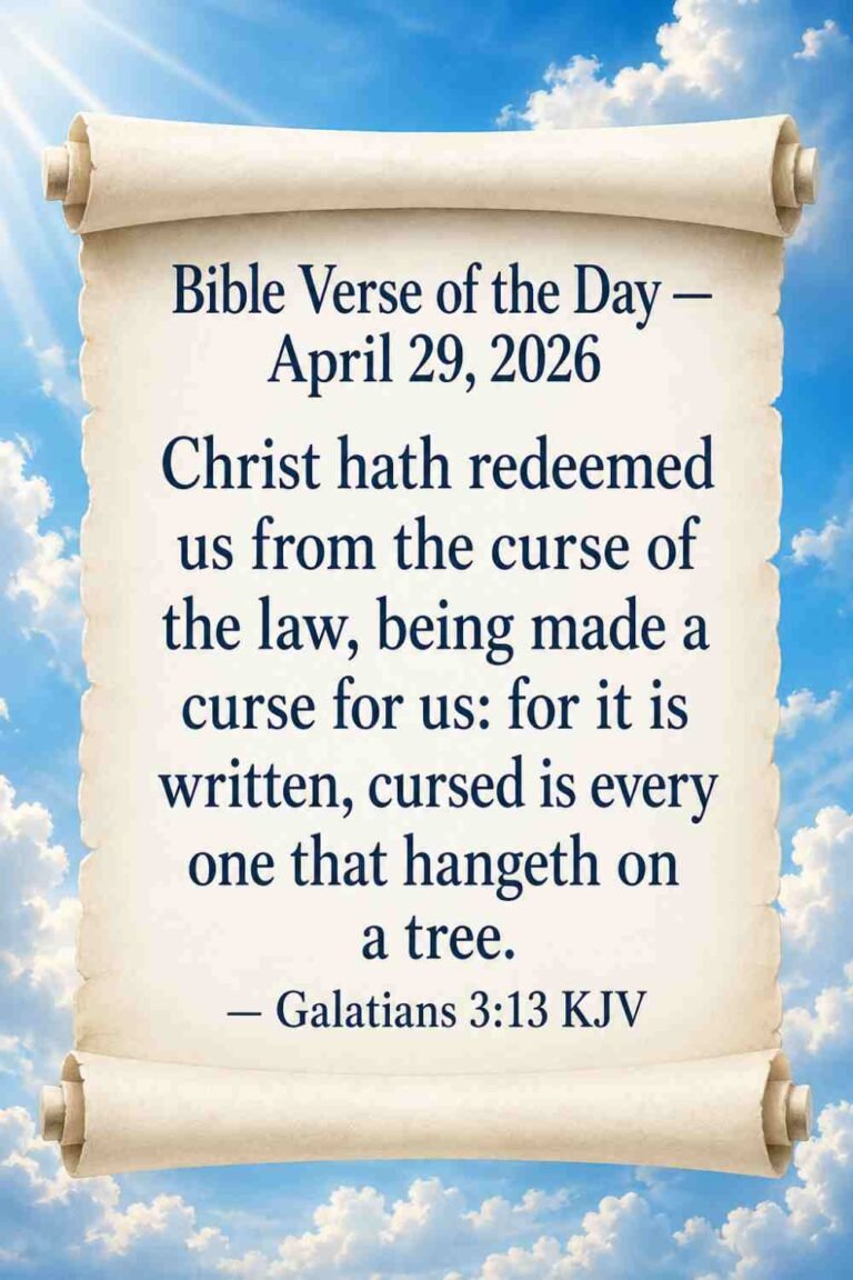 Reflection on Today's Verse from Galatians 3:13 - April 29th 2026