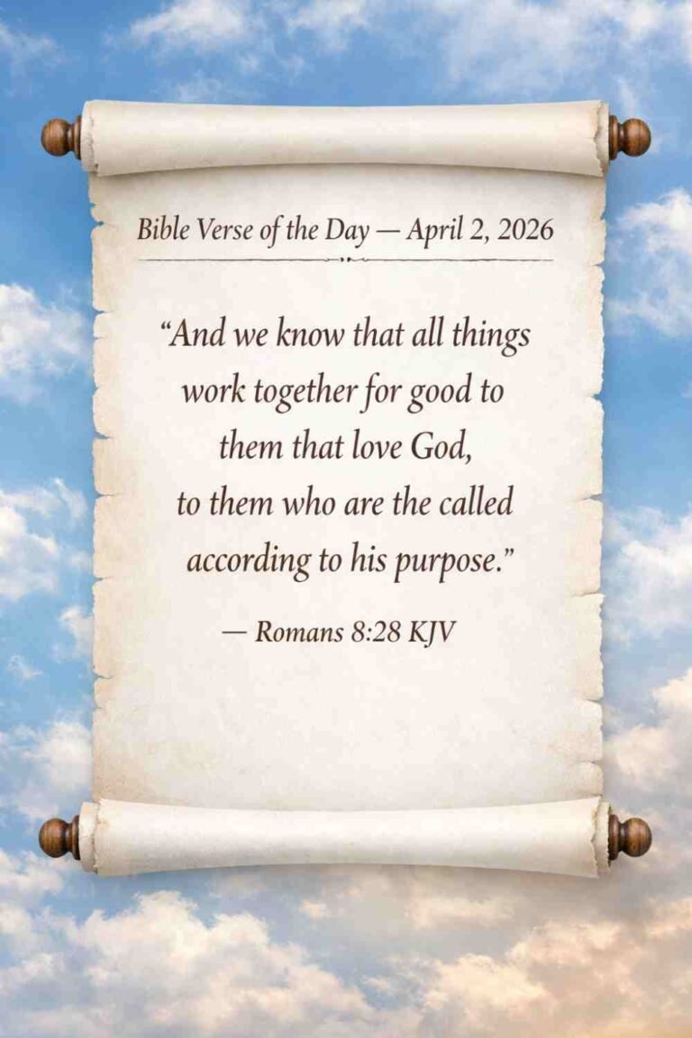 Reflection on Today's Verse from Romans 8:28 - April 2nd 2026