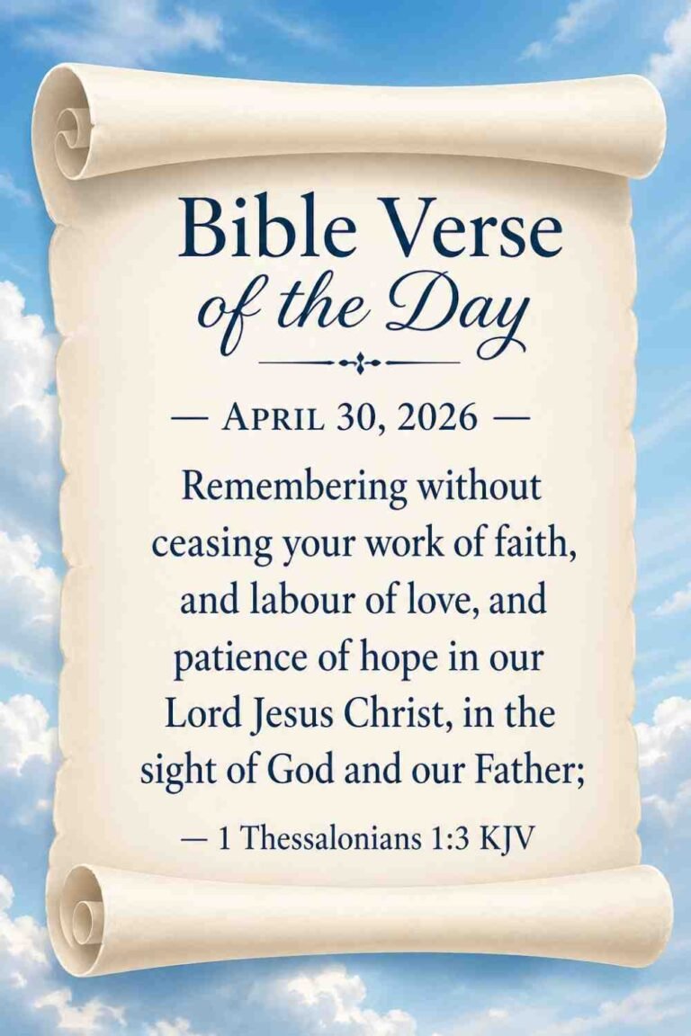Reflection on Today's Verse from 1 Thessalonians 1:3 - April 30th 2026
