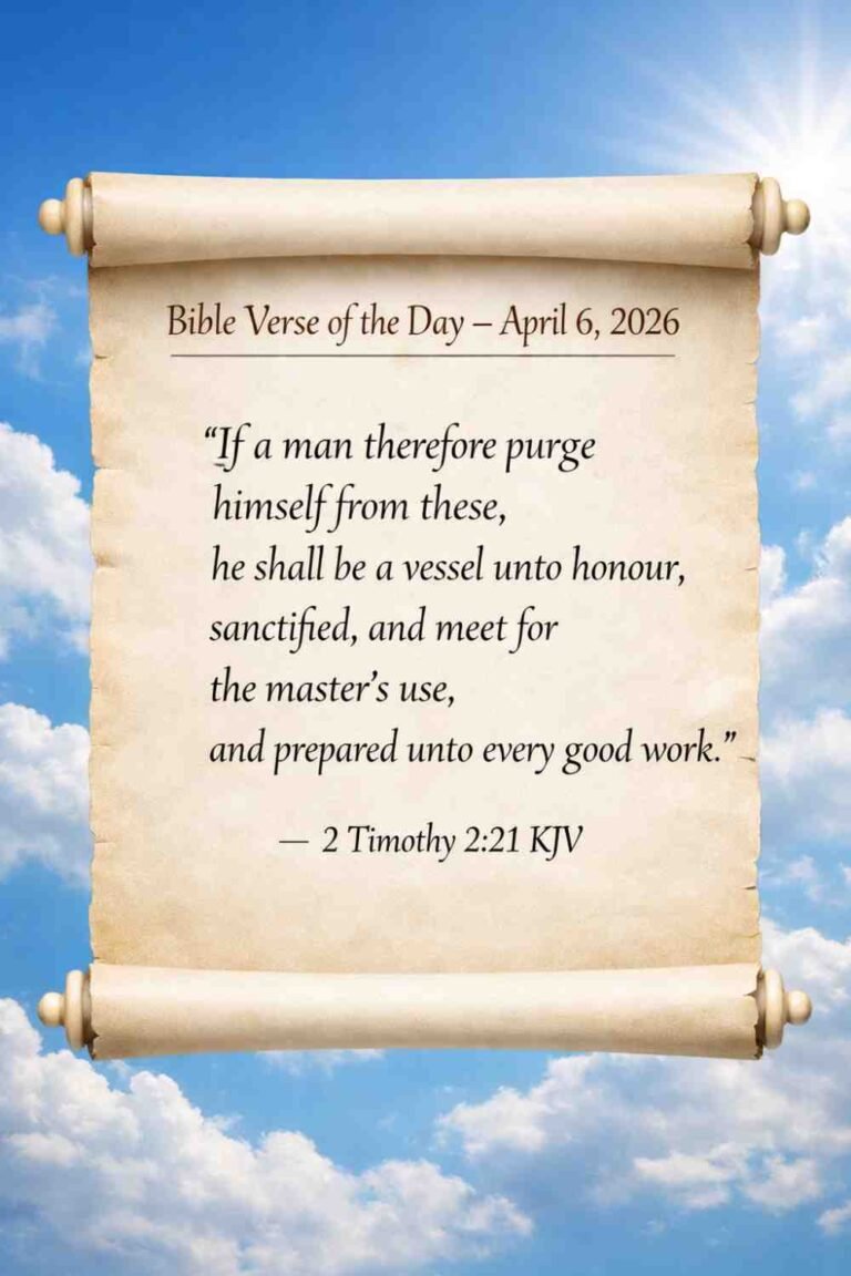 Reflection on Today's Verse from 2 Timothy 2:21 - April 6th 2026