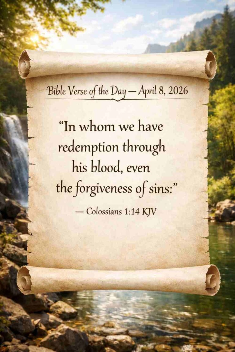 Reflection on Today's Verse from Colossians 1:14 - April 8th 2026