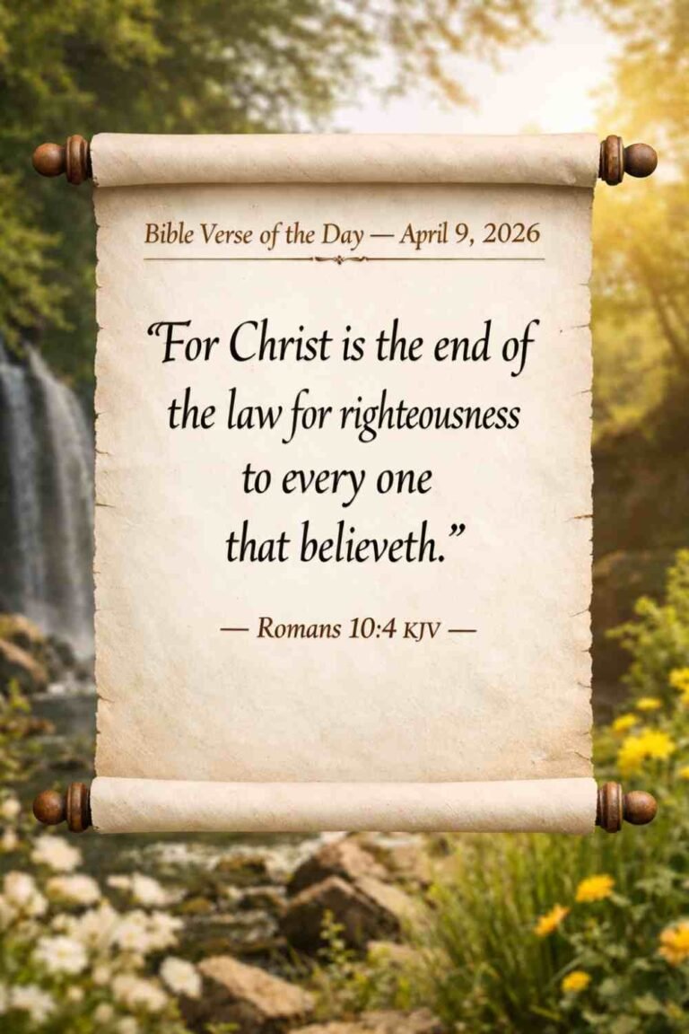 Reflection on Today's Verse from Romans 10:4 - April 9th 2026