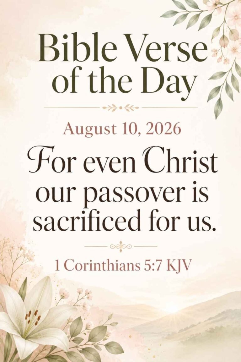 Reflection on Today's Verse from 1 Corinthians 5:7 for August 10, 2026