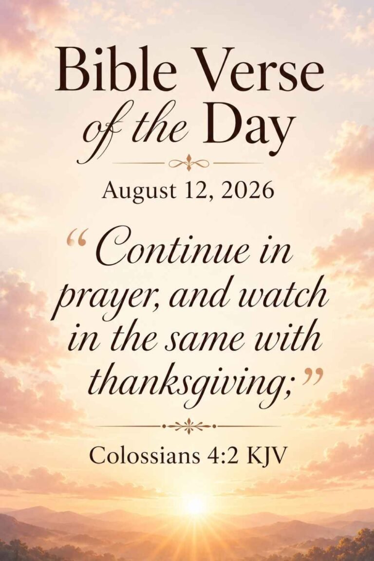 Reflection on Today's Verse from Colossians 4:2 for August 12, 2026