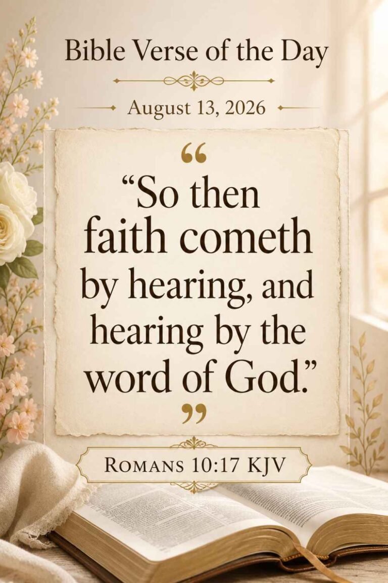 Reflection on Today's Verse from Romans 10:17 for August 13, 2026